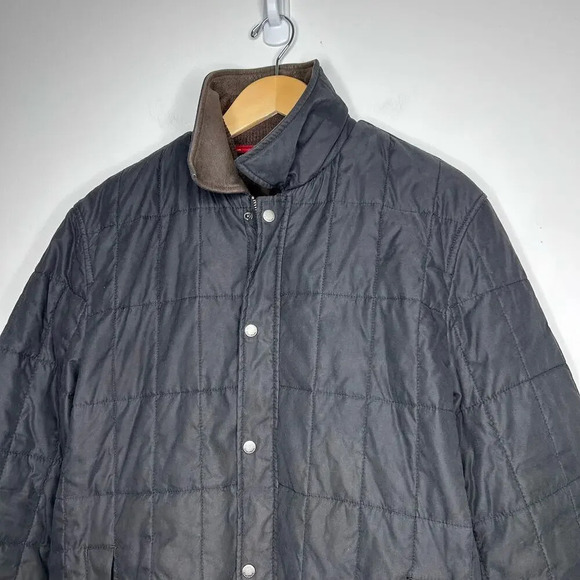 Cole Haan Country Black Quilted Puffer Jacket Men’s Small Outdoors Barn Coat - Picture 2 of 10
